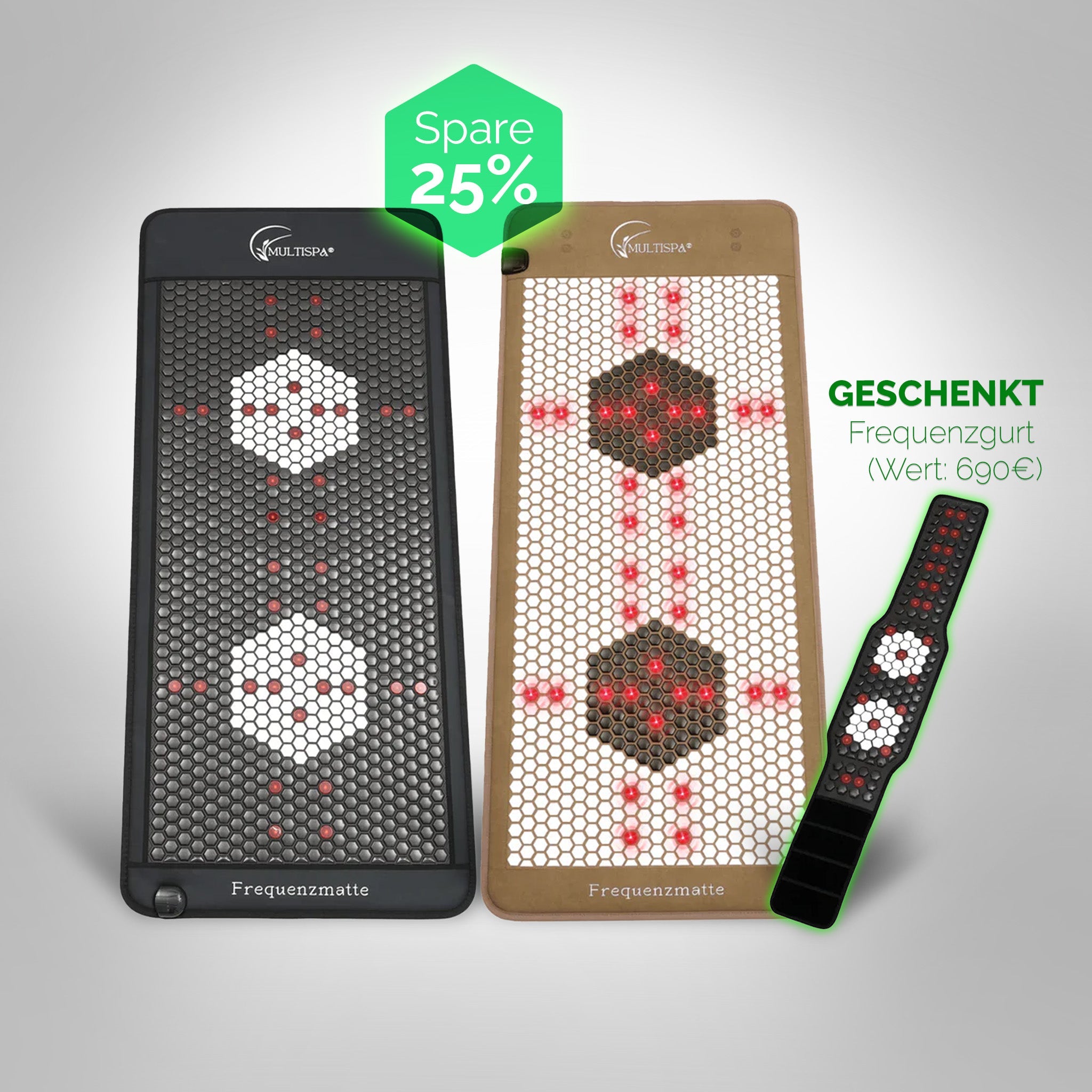 2er - Set MultiSpa® Frequenzmatte Black - November + Frequenzgurt gratis - MultiSpa®