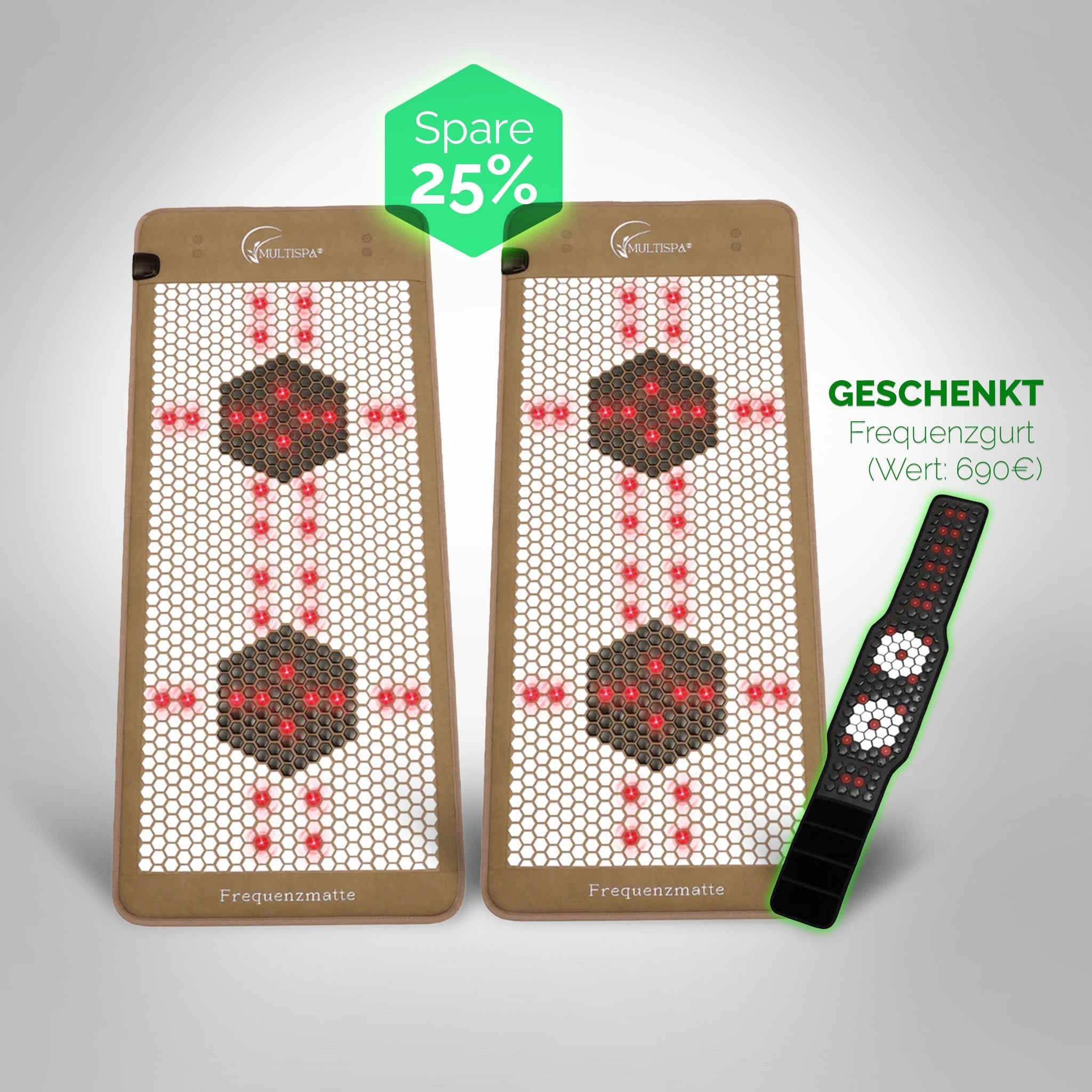 2er - Set MultiSpa® Frequenzmatte Black - November + Frequenzgurt gratis - MultiSpa®