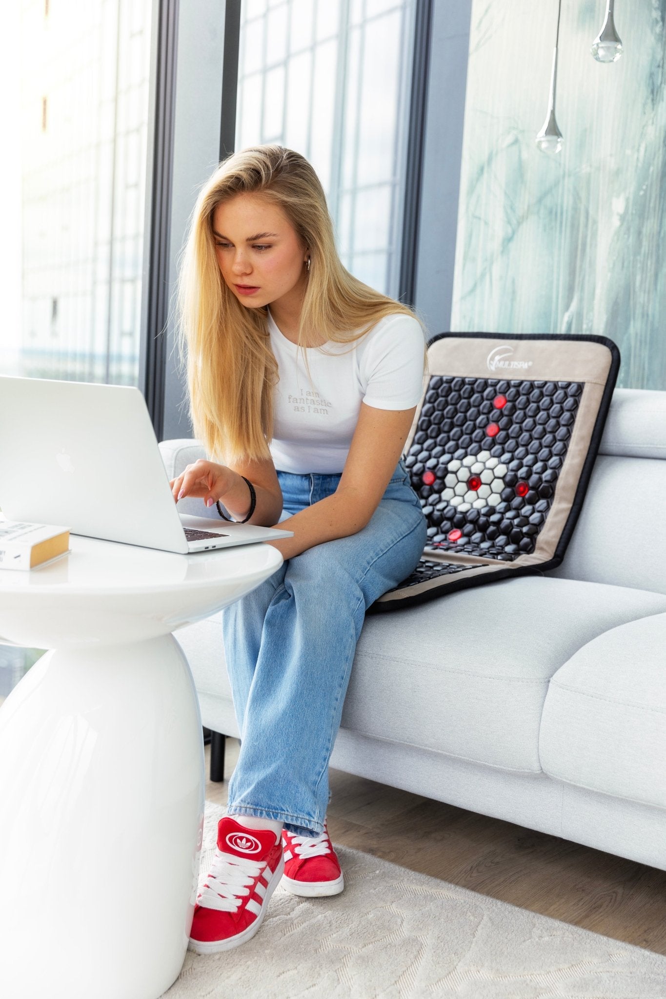 2er - Set MultiSpa® Sitzmatte Black VIP + Frequenzgurt gratis