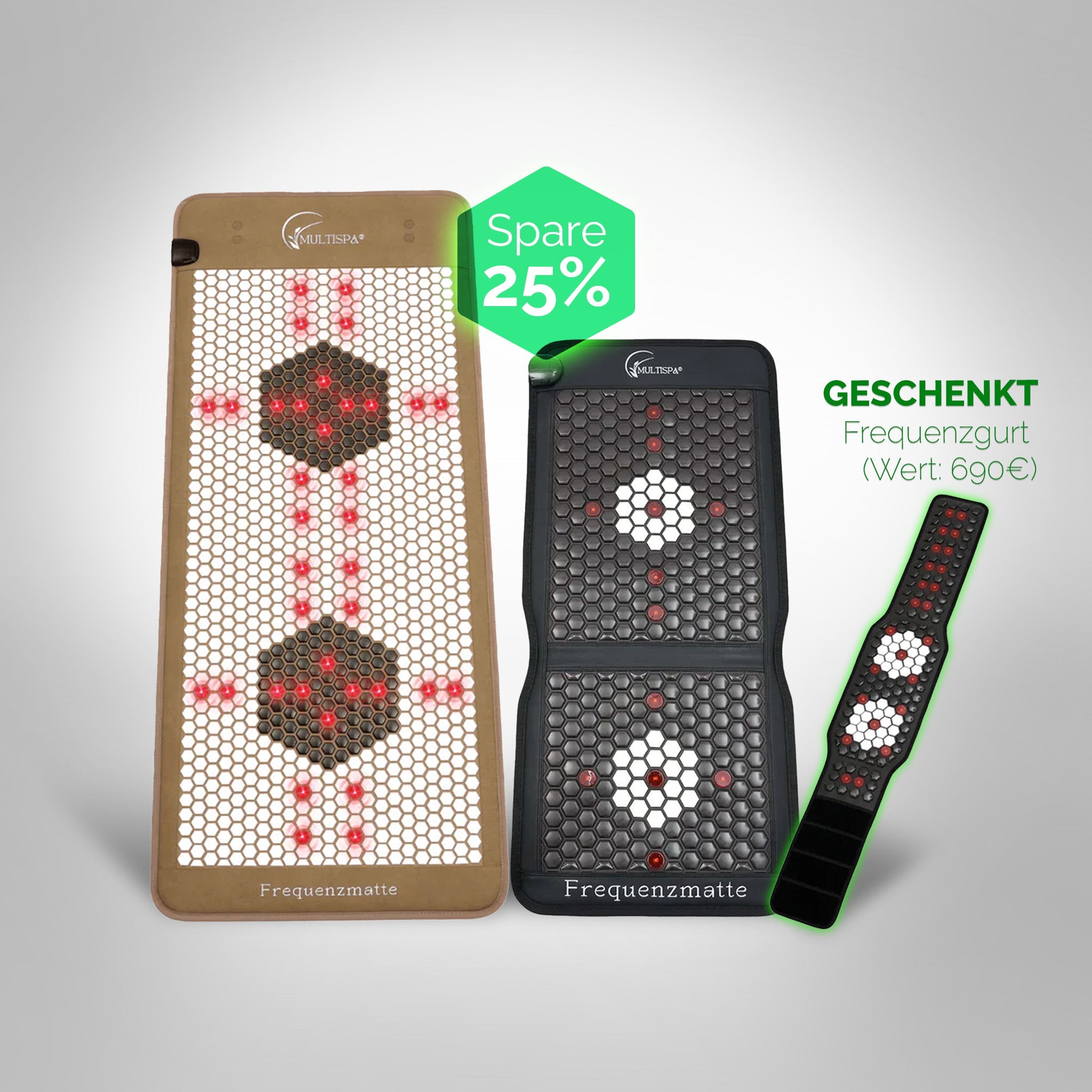 MultiSpa® Set Liege - & Sitzmatte Black - November + Frequenzgurt gratis - MultiSpa®