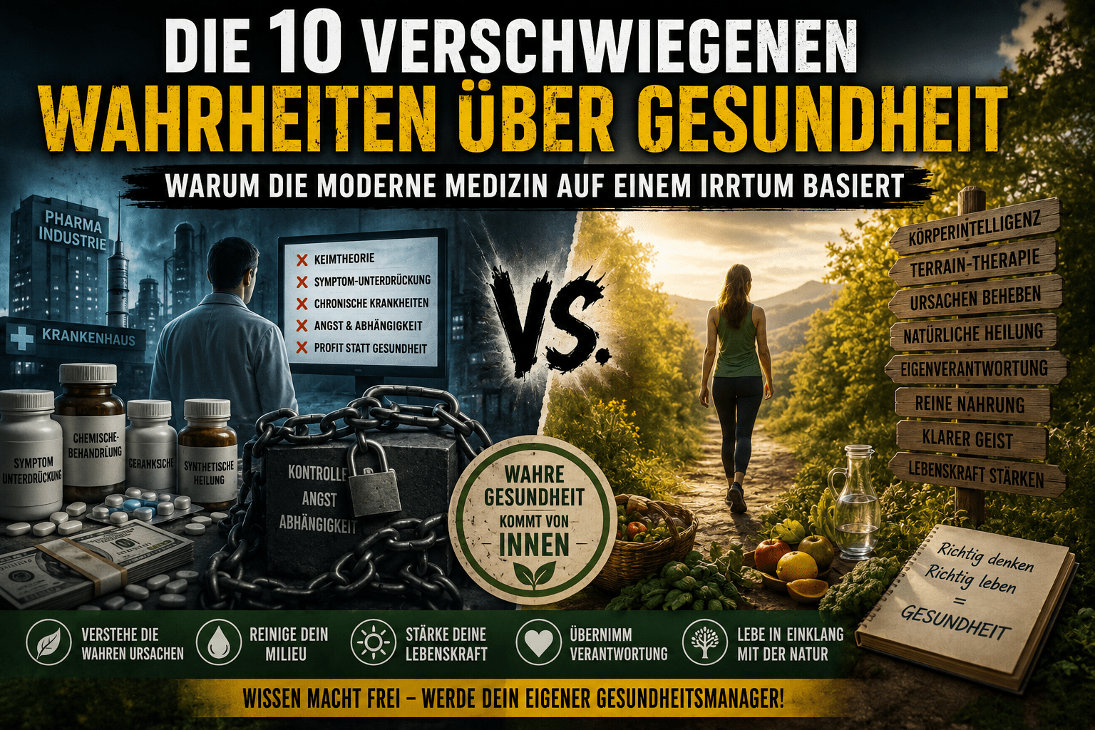 Die 10 verschwiegenen Wahrheiten über Gesundheit: Warum die moderne Medizin auf einem Irrtum basiert - MultiSpa®