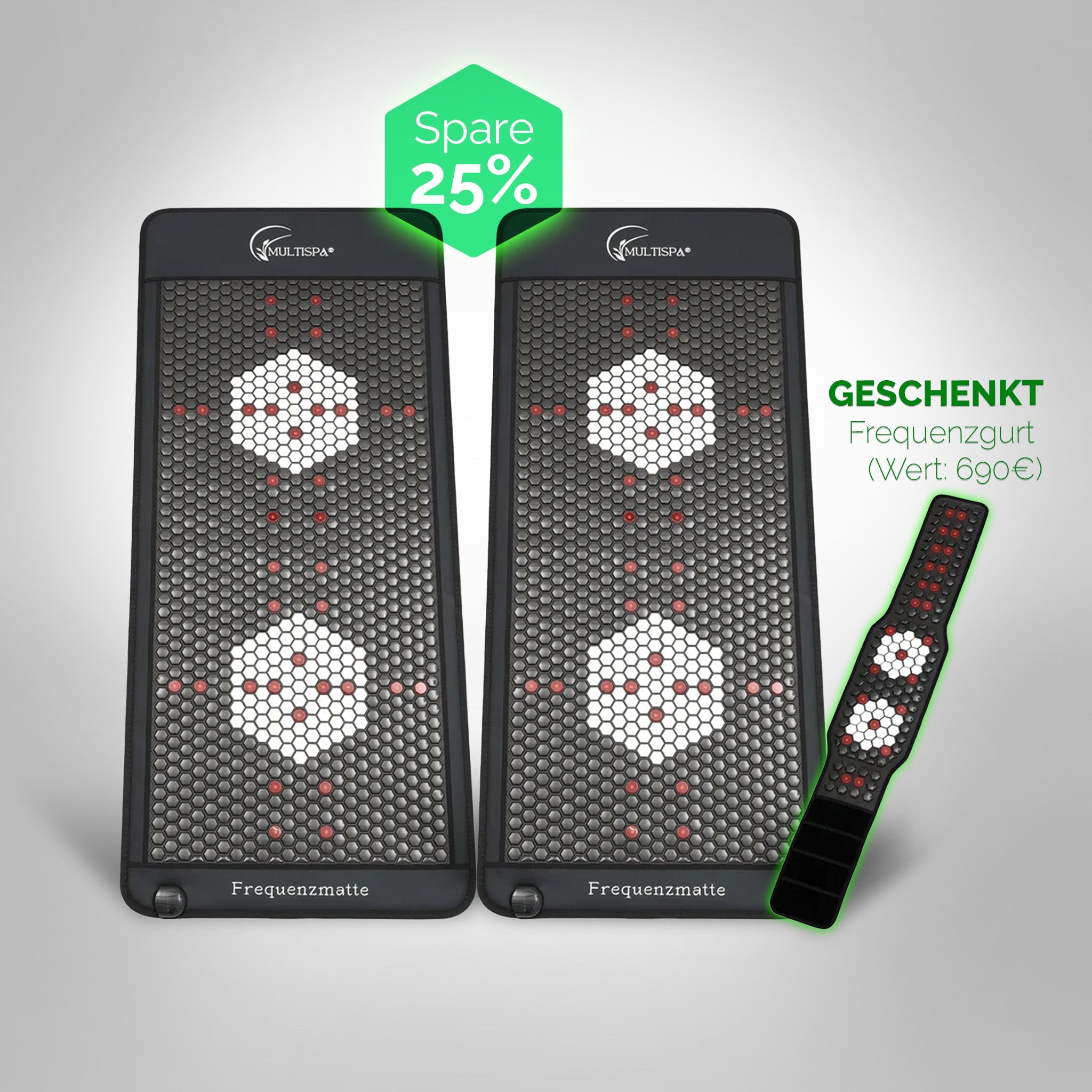 2er - Set MultiSpa® Frequenzmatte Black - November + Frequenzgurt gratis - MultiSpa®