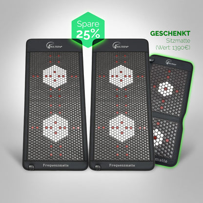 2er - Set MultiSpa® Frequenzmatte Black VIP + Sitzmatte gratis - MultiSpa®