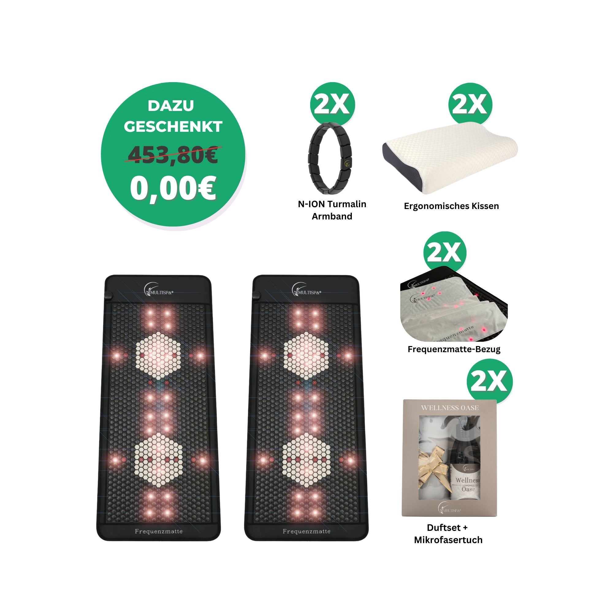 2er - Set MultiSpa® Frequenzmatte BLACK - WEEKS - MultiSpa®