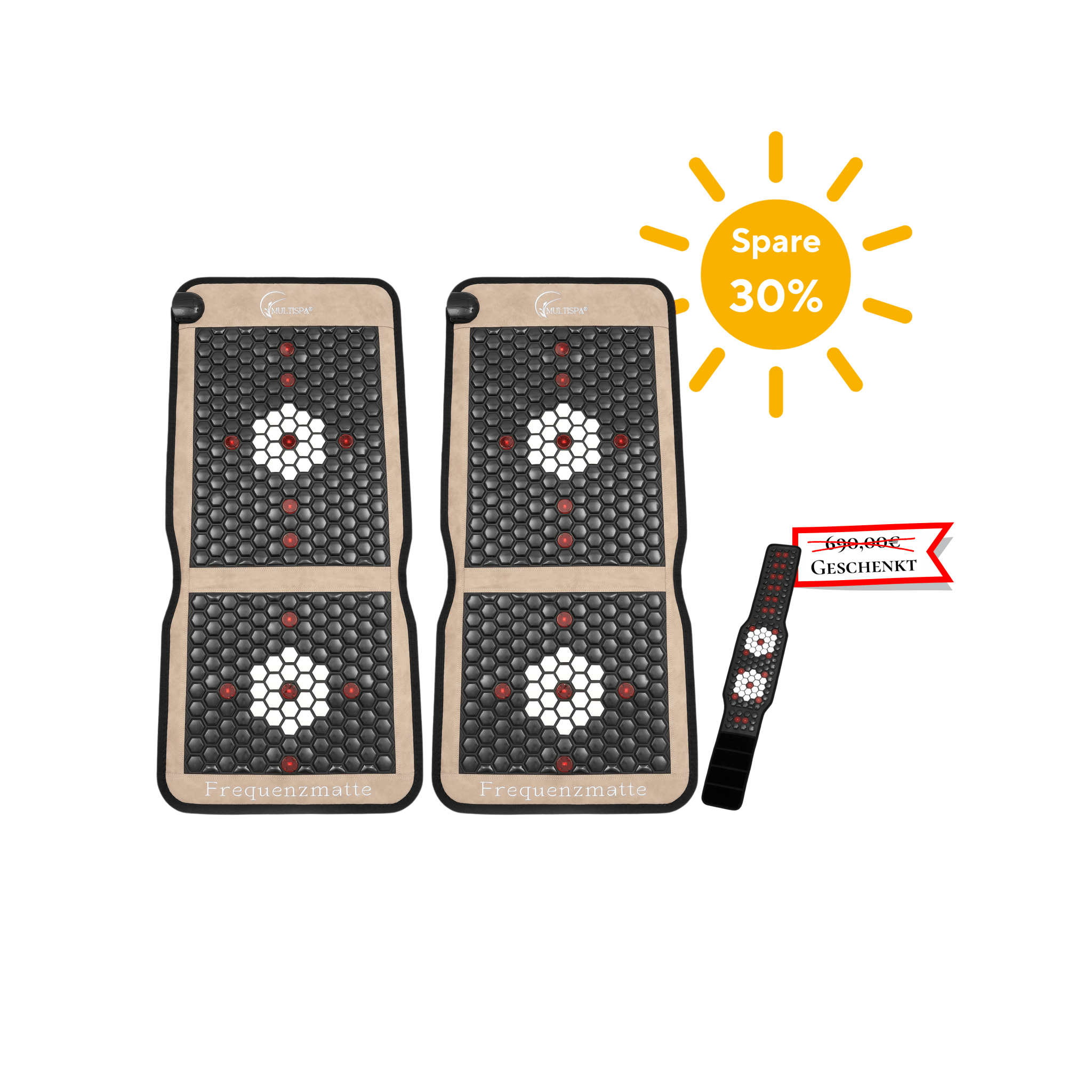 2er - Set MultiSpa®‎ Sitzmatte Schöpferinsel - Special + Frequenzgurt gratis - MultiSpa®