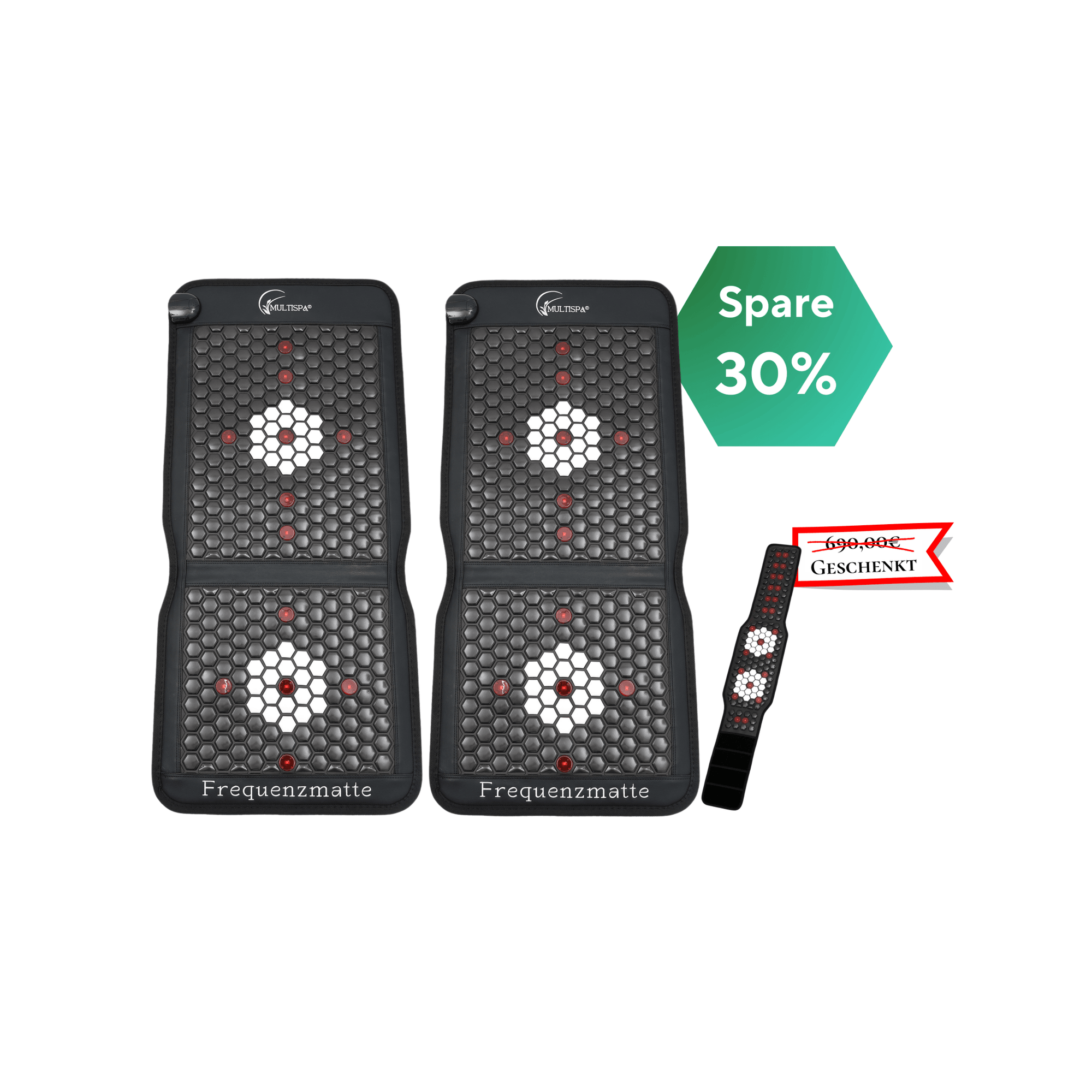 2er - Set MultiSpa®‎ Sitzmatte VIP + Frequenzgurt gratis - MultiSpa®