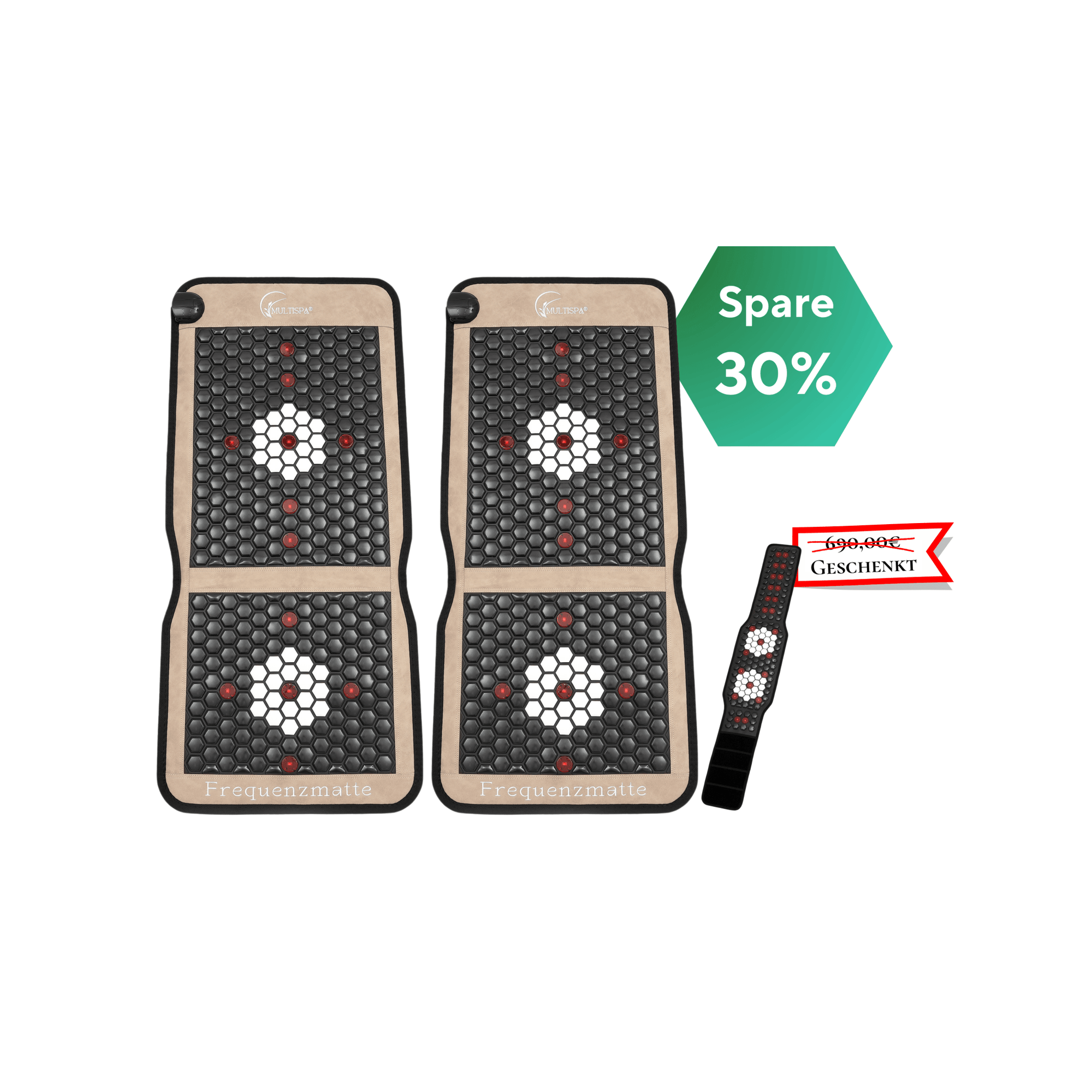 2er - Set MultiSpa®‎ Sitzmatte VIP + Frequenzgurt gratis - MultiSpa®