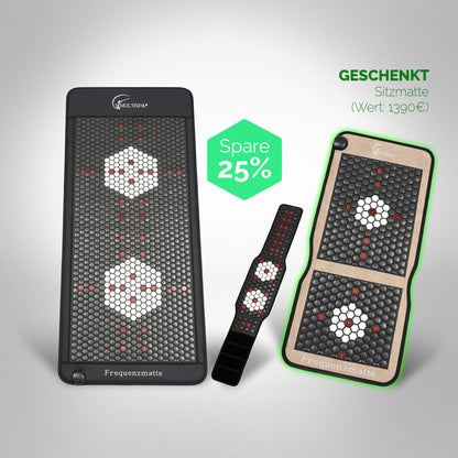 Multispa® Set Frequenzmatte & Gurt Black VIP + Sitzmatte gratis - MultiSpa®
