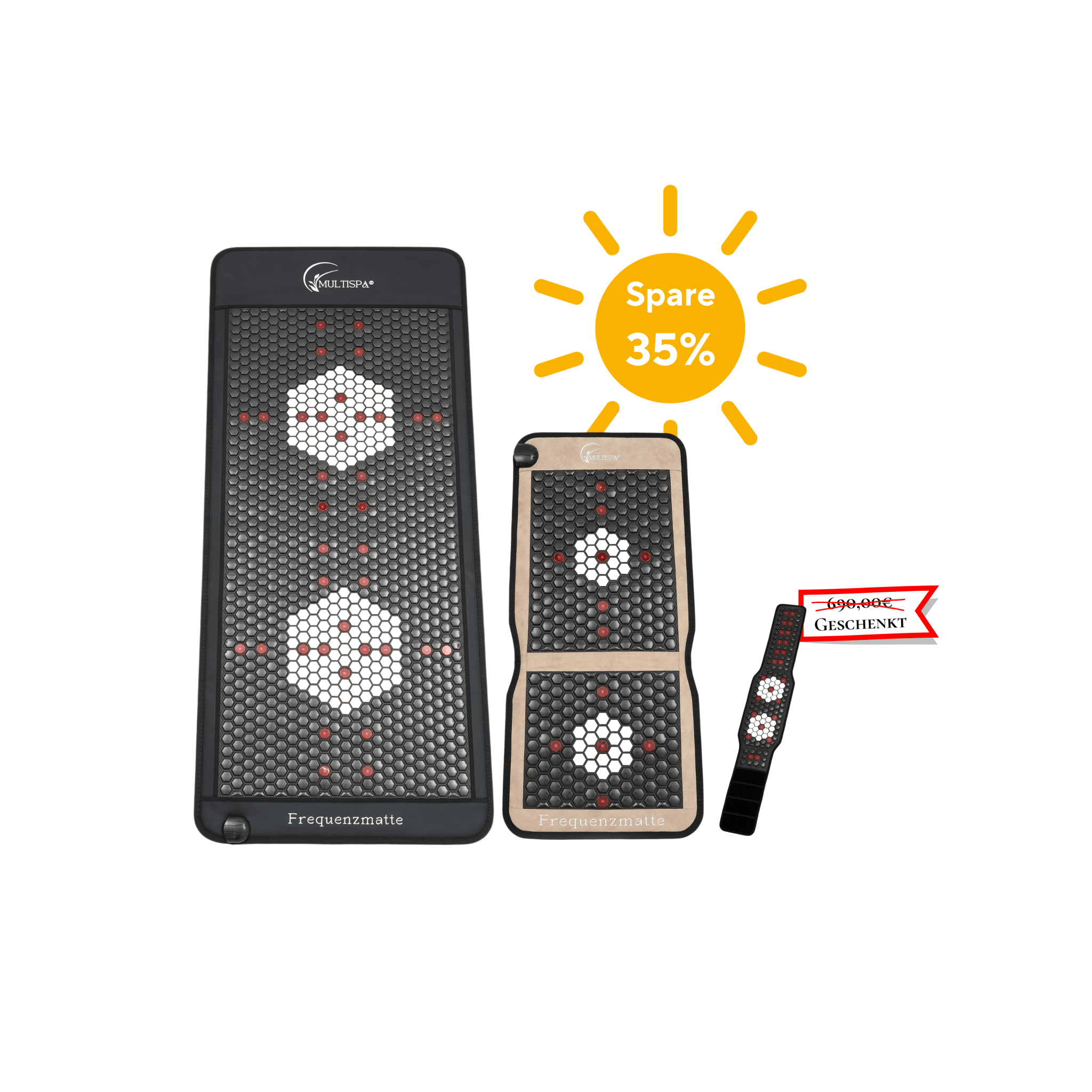 MultiSpa®‎ Set Liege - & Sitzmatte Schöpferinsel - Special + Frequenzgurt gratis - MultiSpa®