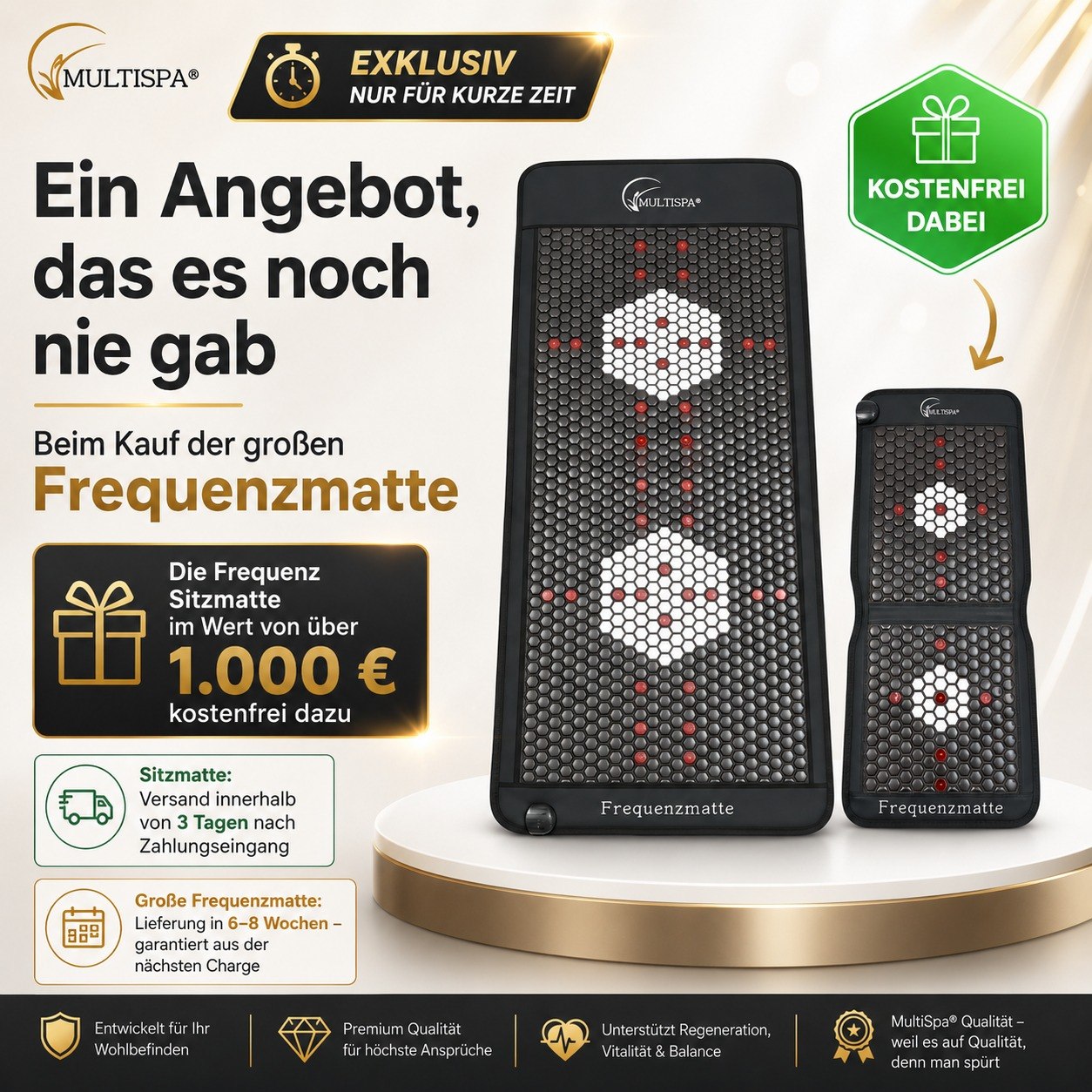 MultiSpa® Frequenzmatte + Gratis Sitzmatte