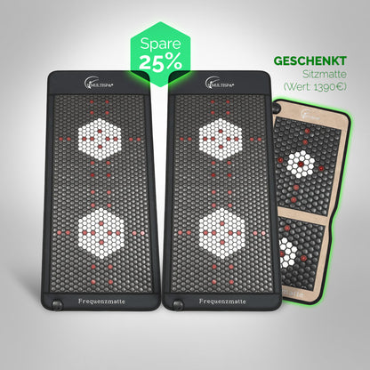2er - Set MultiSpa® Frequenzmatte Black VIP + Sitzmatte gratis